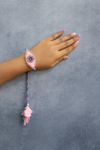 Blue Pink EVIL Eye Beaded LUMBA Rakhi