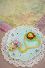 Blue Yellow with yellow cowrie Beaded Lumba Rakhi pair set