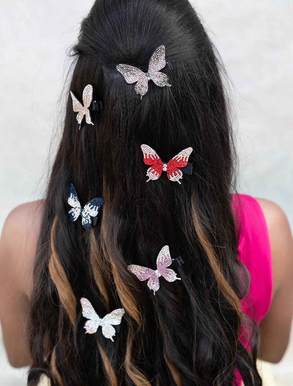 Neelam Hair Butterfly Hair Accessories (set of 6)