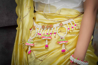 Daisy Handcrafted Floral Embroidered Bridal Jewelry Set