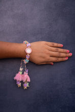 Pink purple butterfly watch rakhi with hanging
