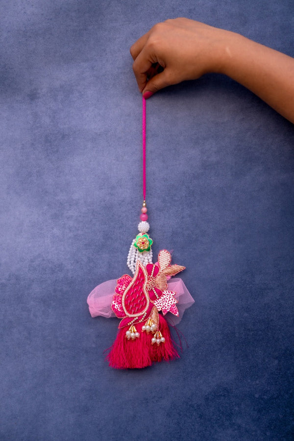 Pink Keri Rakhi Pair Set