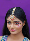 Pink and Yellow Multicolour Haathful,Tikka,Earrings