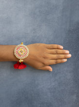 Bhai Red Yellow Beaded Rakhi
