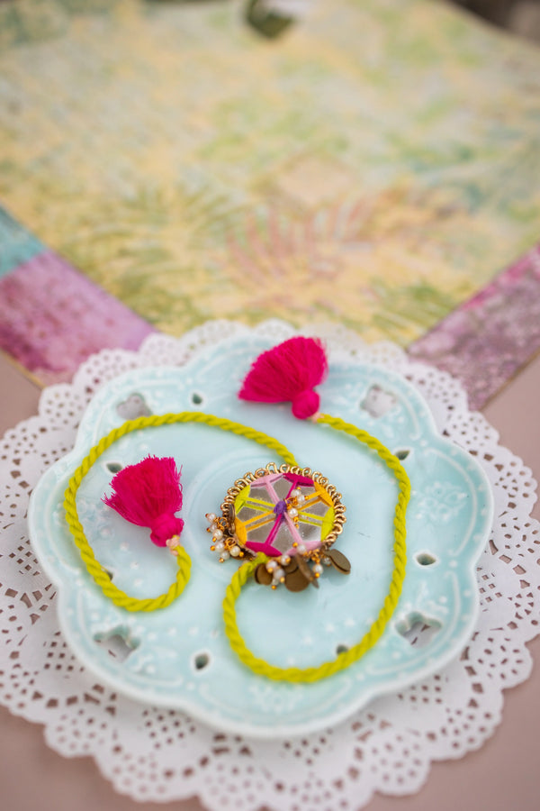 Bhai Multicolor Mirror Bulk Rakhi