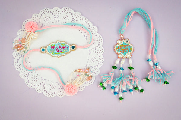 Prefect Bro Perfect Bhabhi Lumba Rakhi pair set