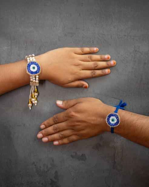 Evil eye set (bhai+bhabhi rakhi)