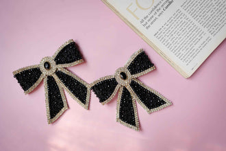 Disha Embellished Crystal Hair Bow Barrett Clip (1pc)