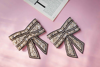 Deeksha Embellished Crystal Hair Bow Barrett Clip (1pc)