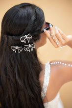 Gopika Embellished Crystal Hair Bow Barrett Clip (Set of 3)
