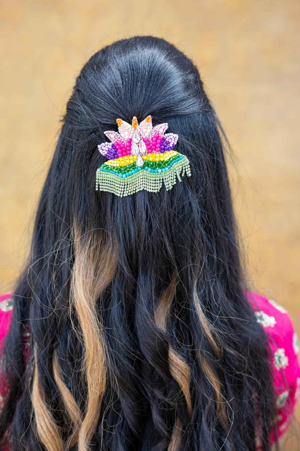 Lotus Embroidered Hair Accessories (1pcs)