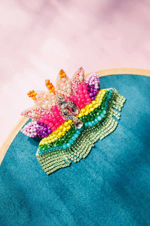 Lotus Embroidered Hair Accessories (1pcs)