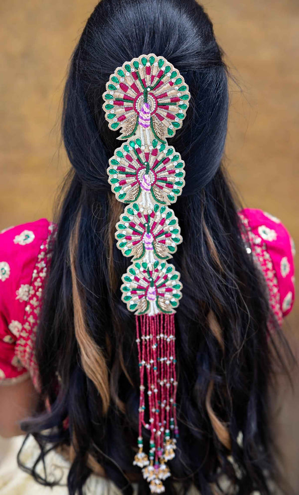 Peacock Embroidered Hair Accessories (1pcs)