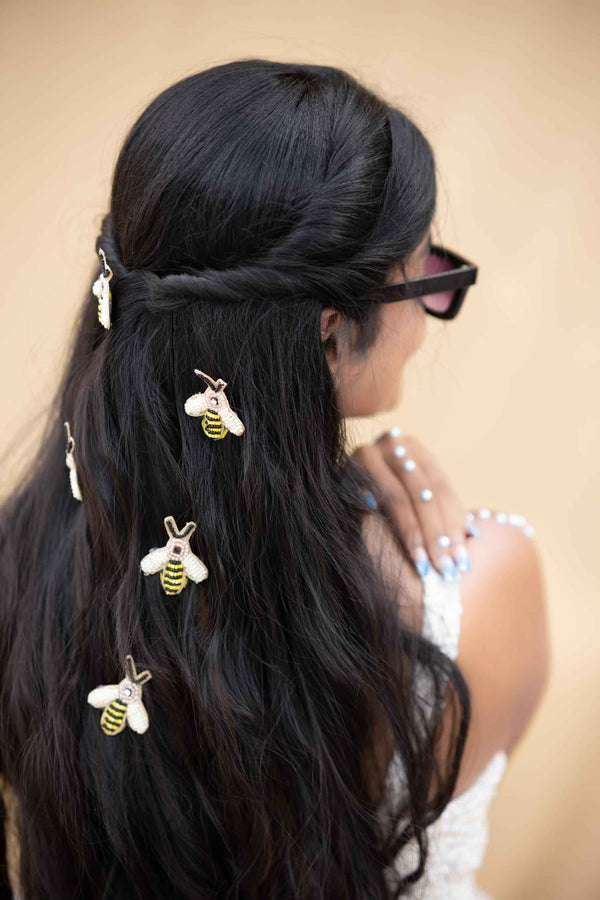 Hair Bee Embroidered Hair Accessories (Set of 5)