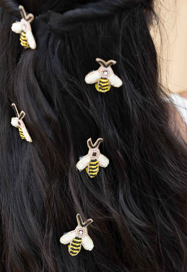 Hair Bee Embroidered Hair Accessories (Set of 5)