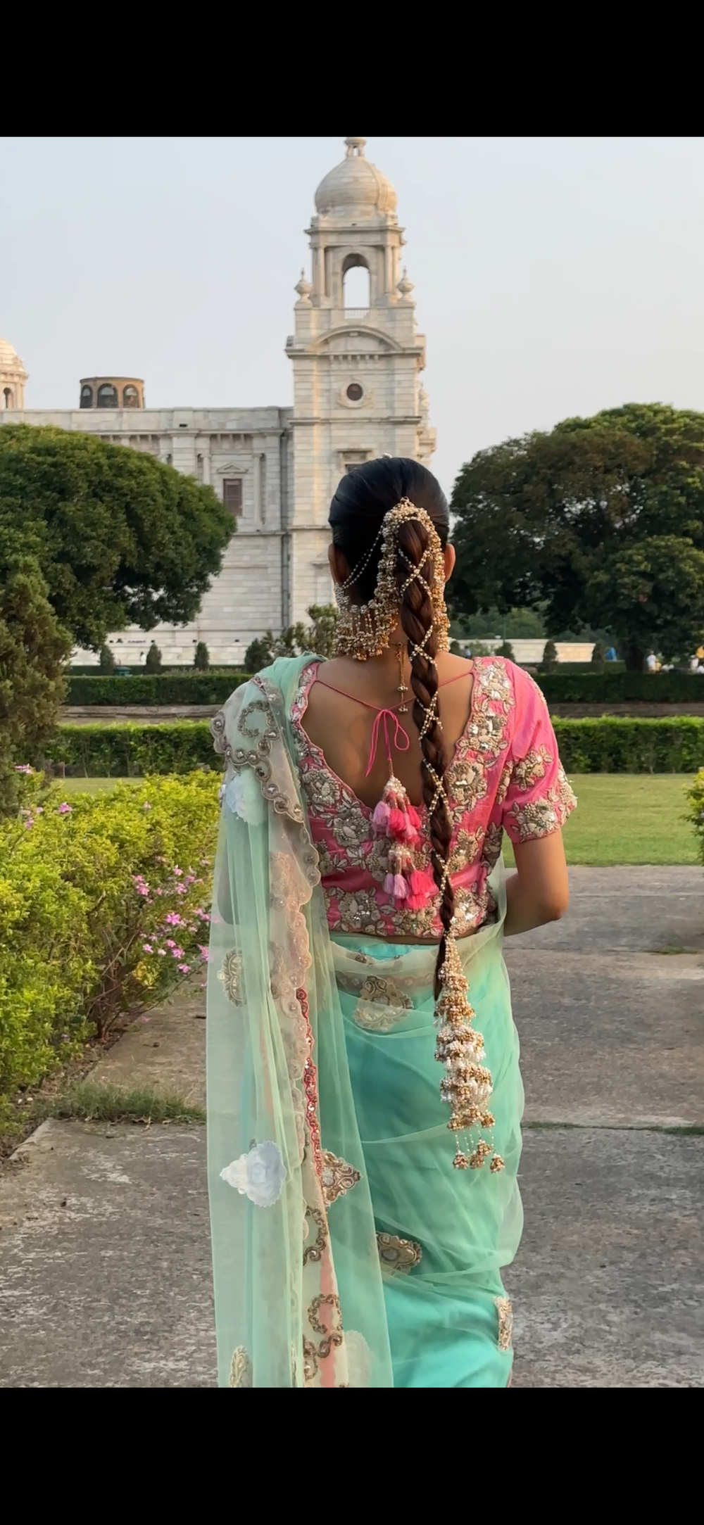 Rukhiya pearl hair braids