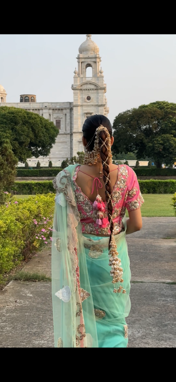 Rukhiya pearl hair braids