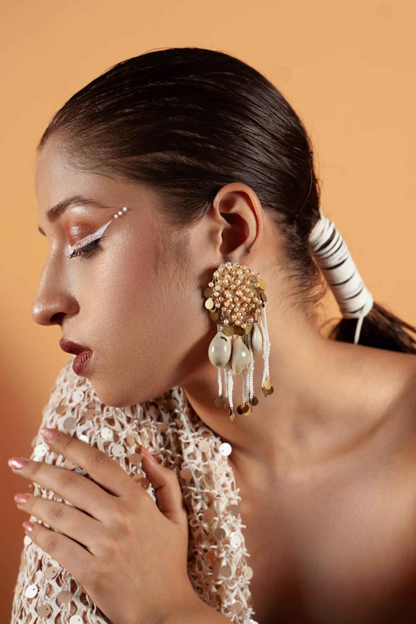 Aqua Halo Earrings