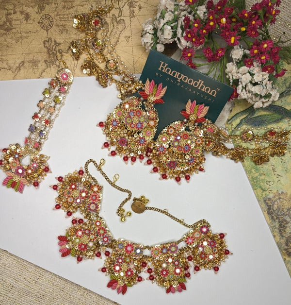 Stunning Ensemble FeaturingEarrings with Delicate Detailing, a Beautifully Crafted Necklaces, shop-by-style, shop-by-vibe, and a Matching Bracelet,