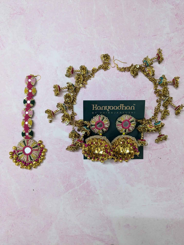 Aishwarya Pink Green Orange