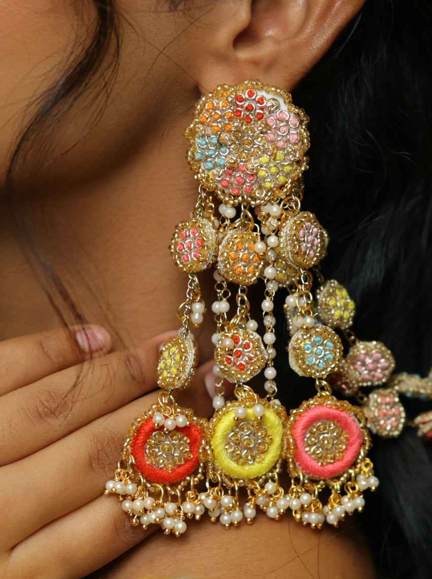 NIharika ( Earrings +Tikka +Necklace+ Haathful+kaleeras)