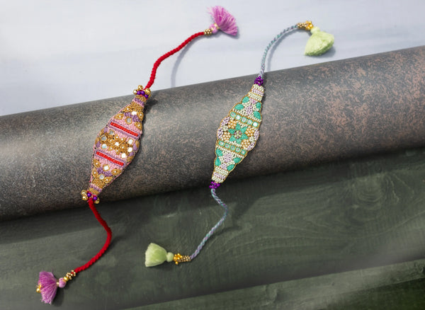 Babhi Multicolor beaded Rakhi