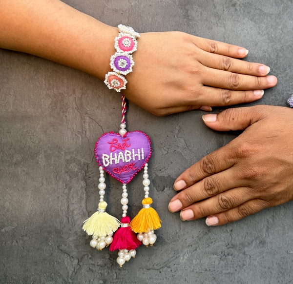 Best Bhabhi ever bracelet with lumba