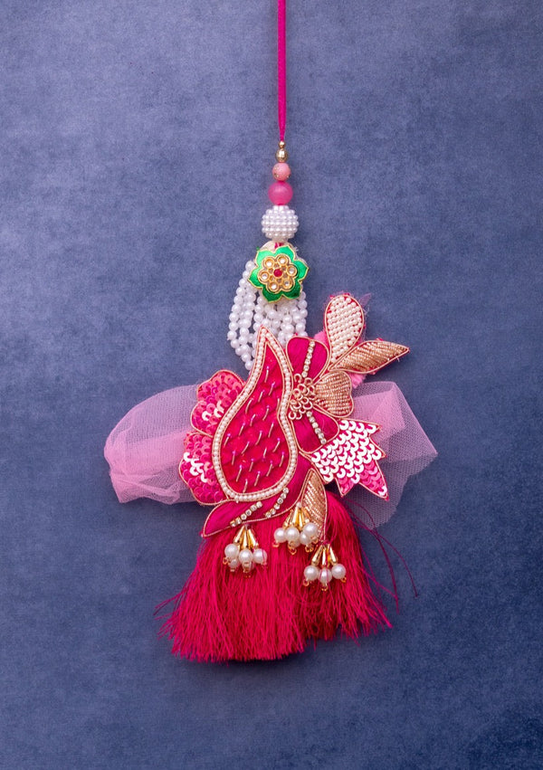 Pink Keri Rakhi Pair Set