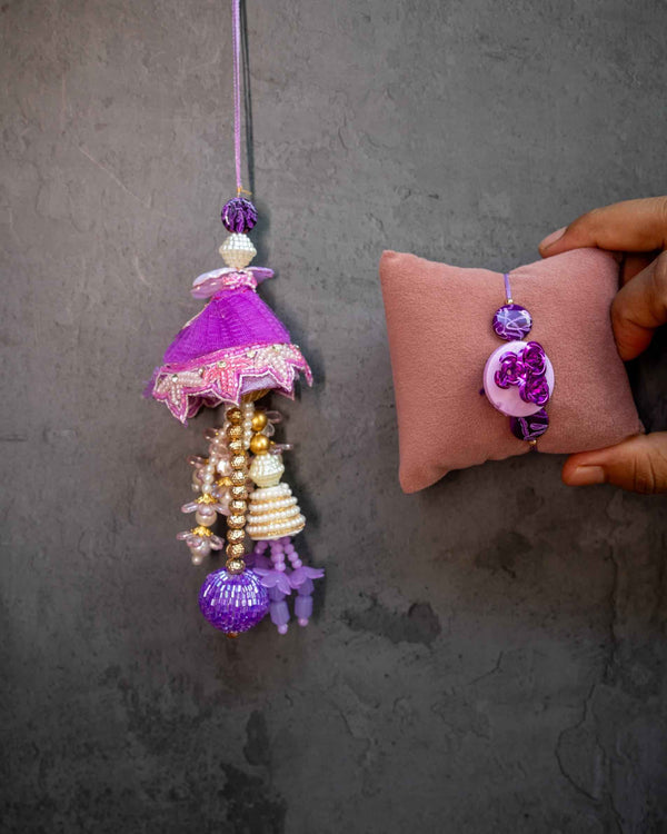 Double jhumka bhabhi lumba + bhai rakhi set