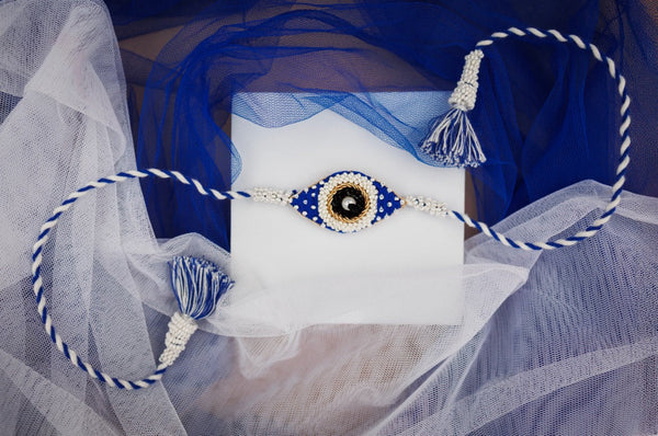 Evil Eye blue white bhai rakhi