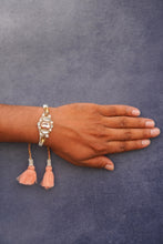 Rose gold stone bhai rakhi