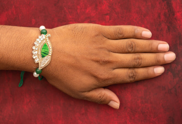 Shaded green bhai rakhi
